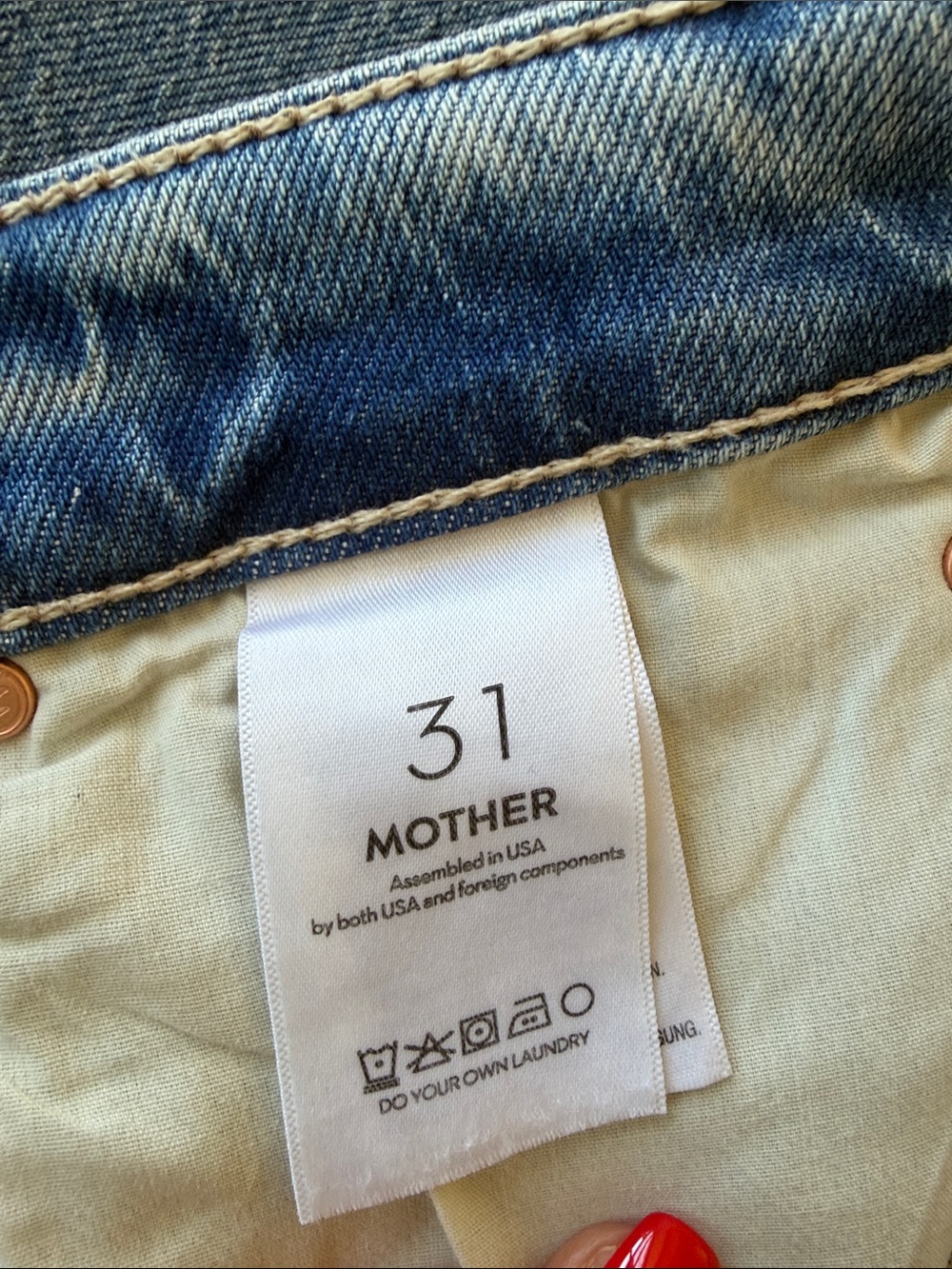 MOTHER Straight Leg Jeans in Light Blue Wash - Picture 6 of 8